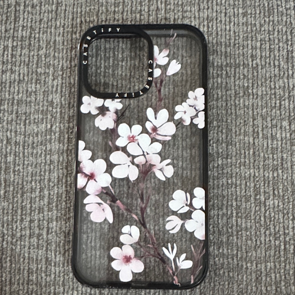 Casetify Cherry Blossom iPhone Case - Pink and Black